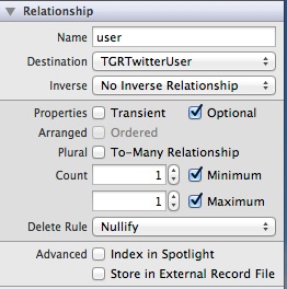 timeline de Twitter con Core Data