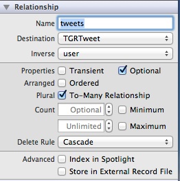 timeline de Twitter con Core Data