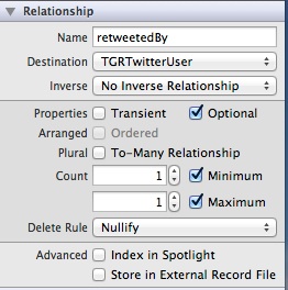 timeline de Twitter con Core Data