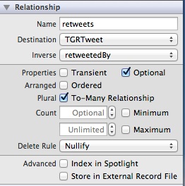 timeline de Twitter con Core Data