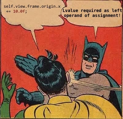Lvalue-required-as-left-operand-of-assignment Objective C
