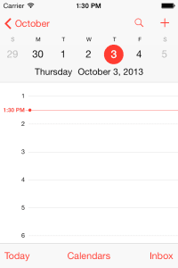 Novedades en iOS 7 3 Aspecto de Calendar.app en iOS 7
