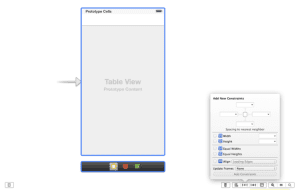 Añadir restricciones al layout en Xcode 5