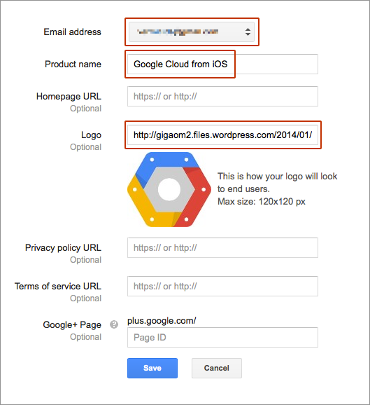 Cloud Console Consent Screen