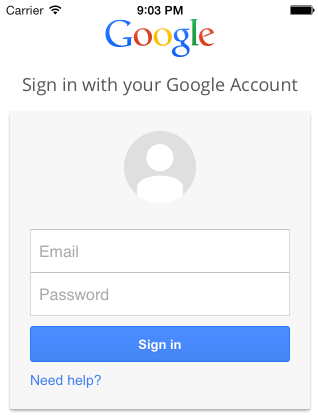 Google Oauth iOS Simulator 02