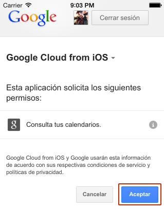 Google Oauth iOS Simulator 03