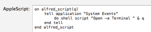 Desarrollo de workflows en Alfred App por @sarofr 23 AppleScript