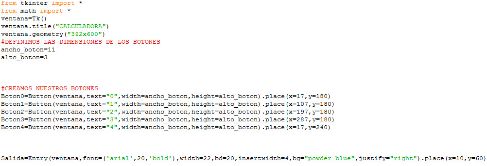 calculadora en Python con interfaz gráfica