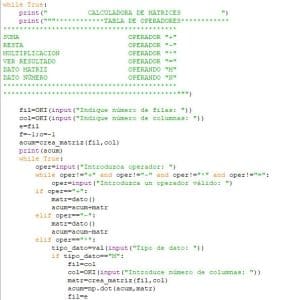 Crea una calculadora de matrices con numpy 12 calculadora de matrices con numpy