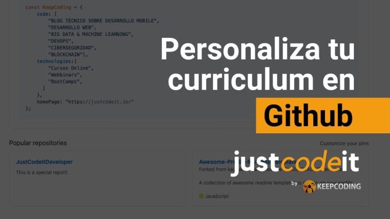 curriculum personalizado en GitHub