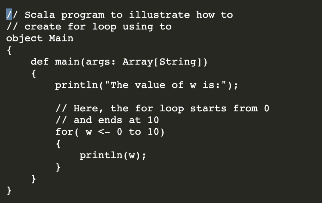 ¿Qué es y cómo se usa for loops en Scala? 2 for loops en scala