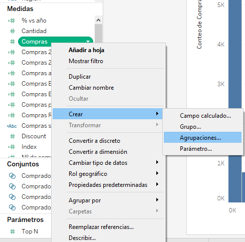 ¿Cómo visualizar distribuciones en Tableau? 2 Cómo crear agrupaciones