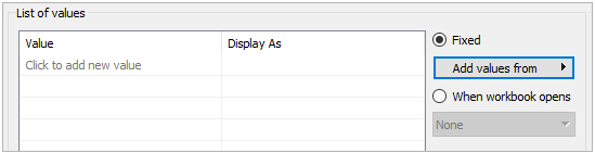 ¿Cómo crear parámetros en Tableau? 2 Pestaña para configurar el parámetro "lista" en Tableau.