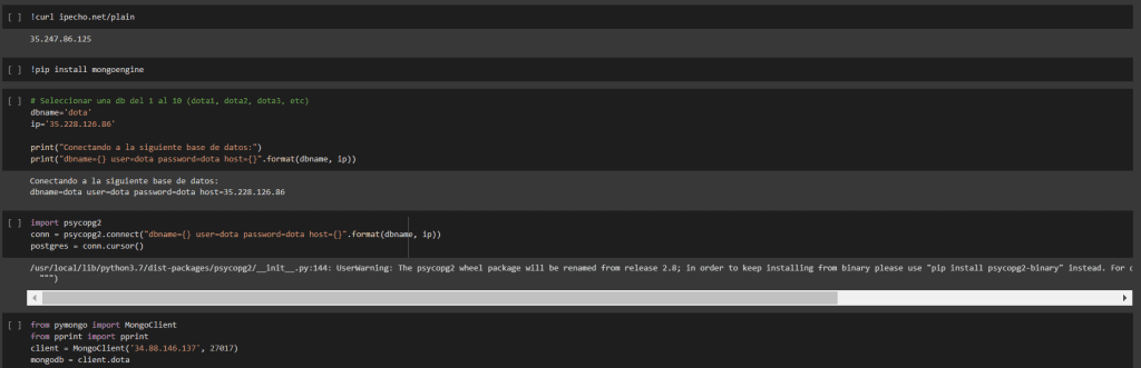 Query en base de datos SQL y NoSQL