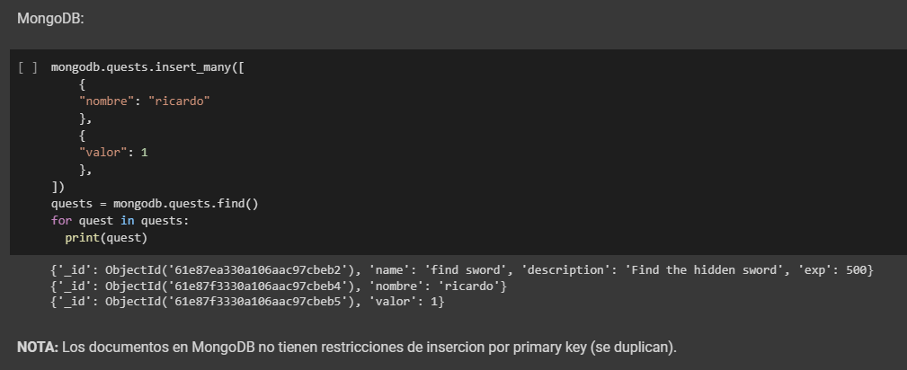 Insertar datos en Postgres y MongoDB 2 Postgres y MongoDB