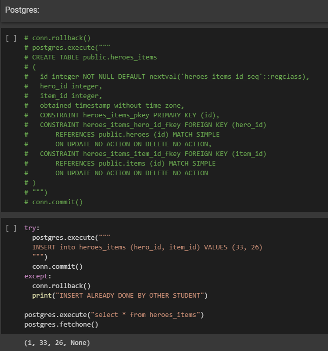 Datos nuevos en Postgres y MongoDB