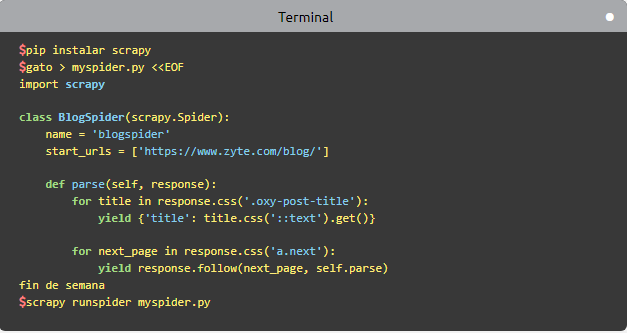Glosario Scrapy: 7 conceptos clave 1 ejemplo de scrapy