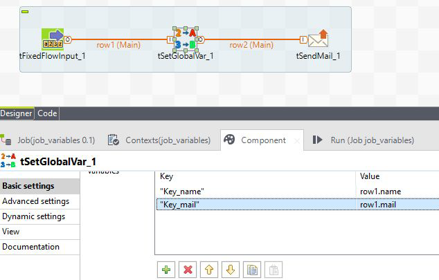 Variables en Talend Open Studio