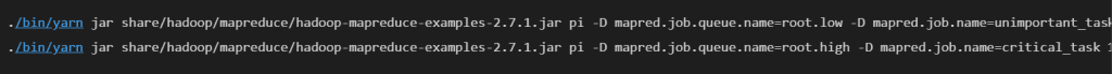 colas de procesamiento en Hadoop
