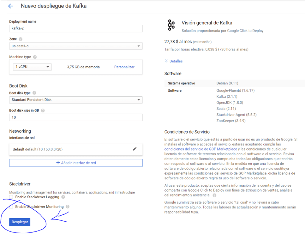 Kafka en GCP con Flume