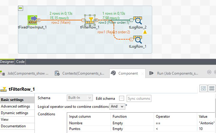 Flujos de datos en Talend Open Studio