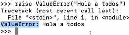 Errores y excepciones en Python y JavaScript 5 Errores y Excepciones en python
