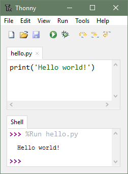 Cómo usar el debugger de Thonny: Interfac