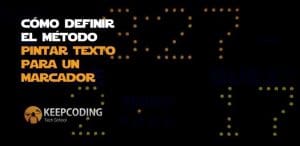 Cómo definir el método pintar texto para un marcador