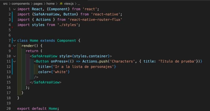 Instalar react-native-router-flux