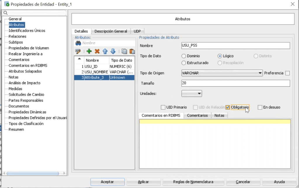 Crear una entidad en un modelo lógico de datos 8 entidad en un modelo lógico de datos: paso 6