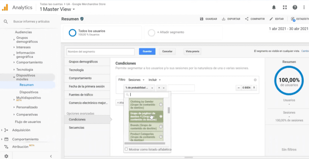 ¿Qué es segmentación en analítica? 1 tipos de filtros por configurar