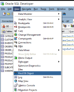 ¿Qué es Oracle SQL Developer? 3 find db object: step by step