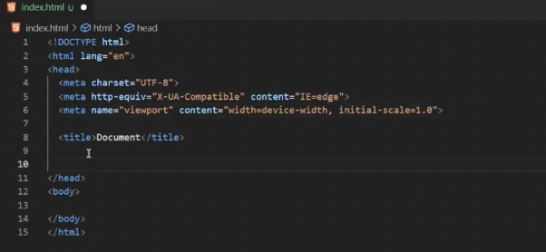Crear un hello world en JavaScript 1 Esqueleto HTML para crear un hello world en JavaScript