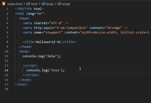 Crear un hello world en JavaScript 2 Crear un hello world en JavaScript