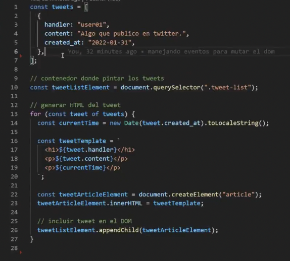 Líneas de código de ejemplo para identificar el patrón modelo vista controlador