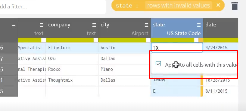 depurar información en Talend: paso 5