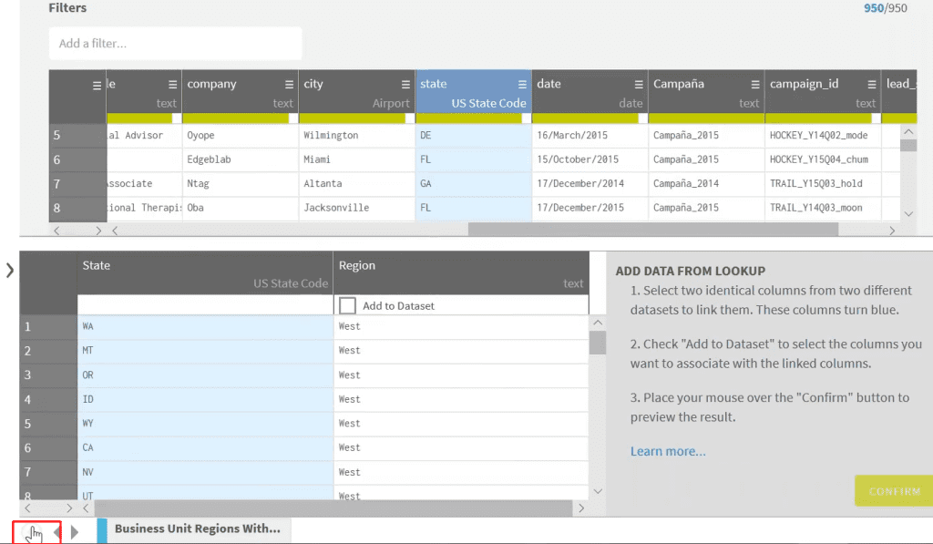 Fusión por lookup en Talend 3 lookup en talend: paso 2
