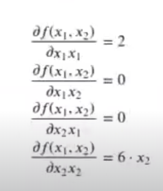 Calcular gradiente y matriz hessiana en R 4 matriz hessiana ejemplo 3