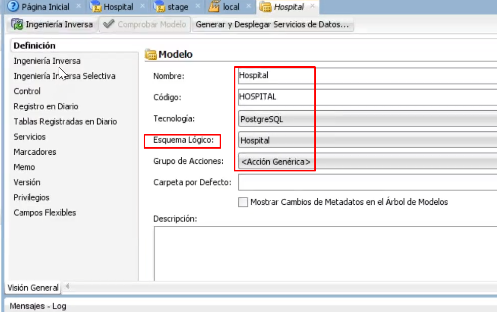 modelo en ODI
