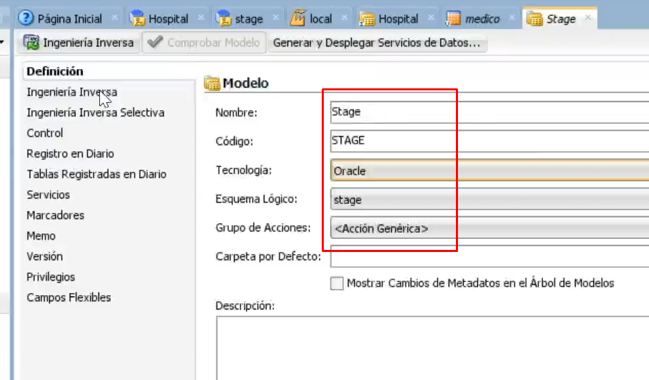 modelo en ODI