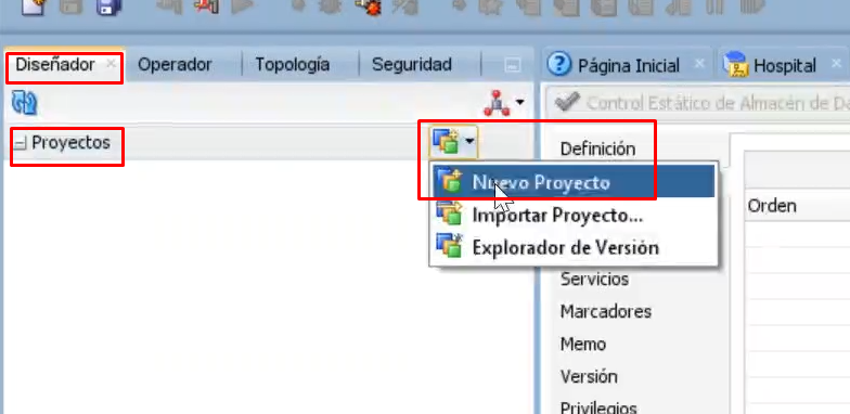 asignación en ODI: paso 1