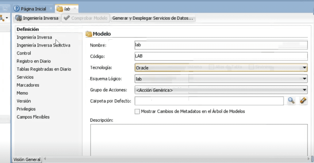 Crear un modelo sin tabla en ODI 2 modelo sin tabla en ODI