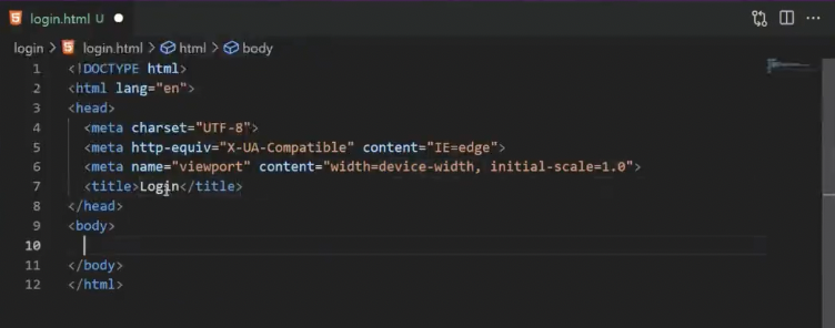 Crear una pantalla de login en HTML 1 Código inicial para crear una pantalla de login en HTML