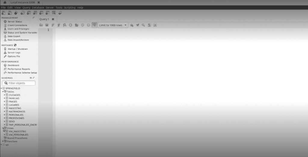 Cabecera de una función en MySQL