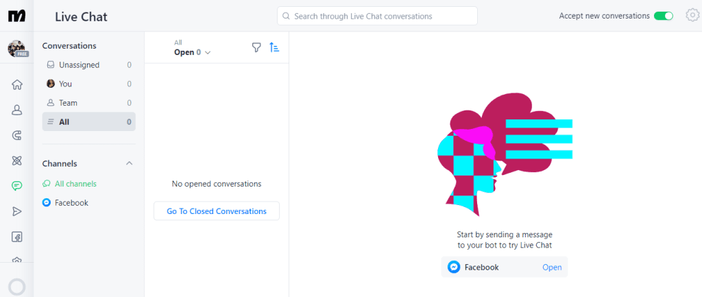 Cómo utilizar Manychat: interfaz gráfica y herramientas