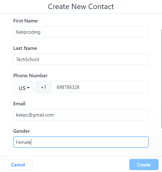 contactos en Manychat