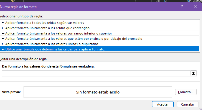 6 reglas de formatos en Excel 9 reglas de formatos en Excel