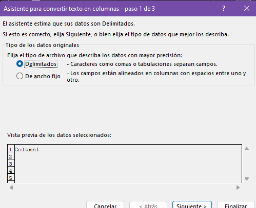Texto en columnas en Excel 2 texto en columnas en excel