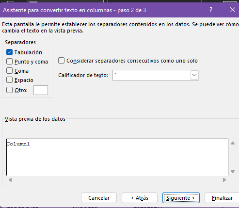 Texto en columnas en Excel 3 texto en columnas en excel