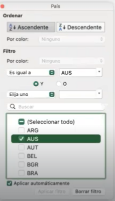 Filtros en Excel 4 Filtros en Excel